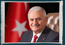 Binali Yıldırım Resimli Kilim